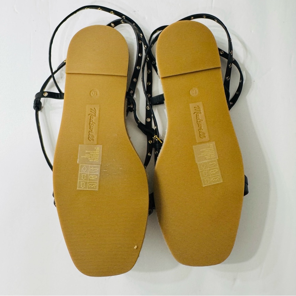 MADEWELL The Mira Espadrille Thong Sandal True Black Size 10 - Picture 12 of 14